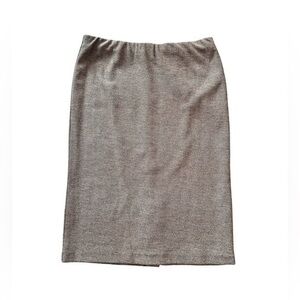 NWT XS j. Jill camel light grey tweed pencil suit skirt office casual work